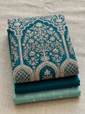 Teal with Mughal-inspired Architecture