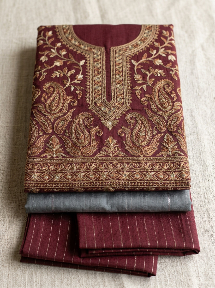 SALAQH Maroon with Vintage Floral